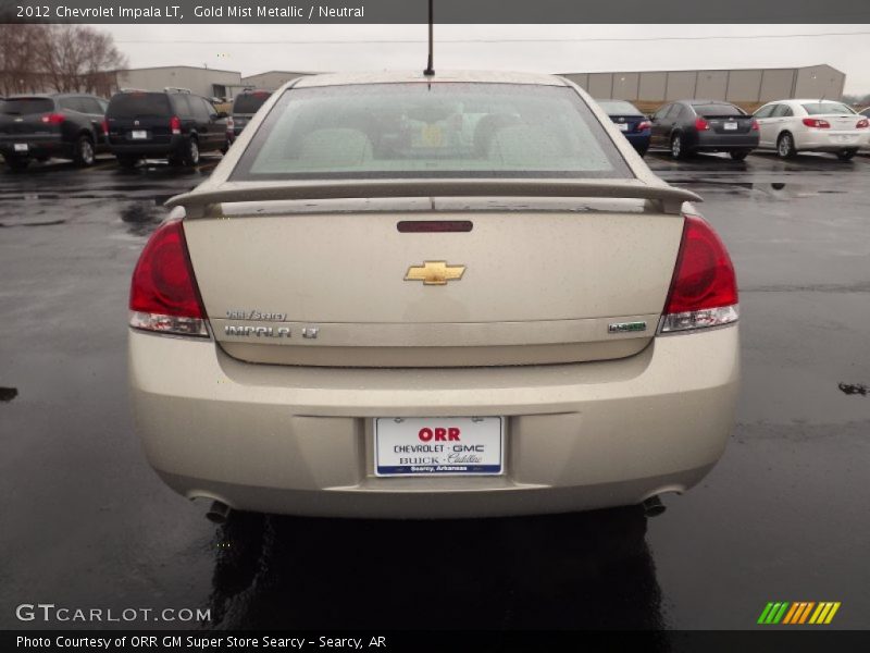 Gold Mist Metallic / Neutral 2012 Chevrolet Impala LT