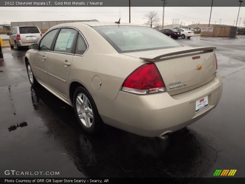 Gold Mist Metallic / Neutral 2012 Chevrolet Impala LT