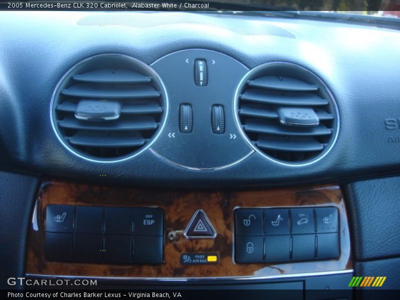 Alabaster White / Charcoal 2005 Mercedes-Benz CLK 320 Cabriolet