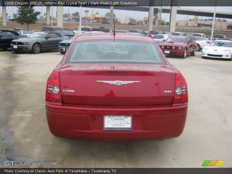 Inferno Red Crystal Pearl / Dark Khaki/Light Graystone 2008 Chrysler 300 LX