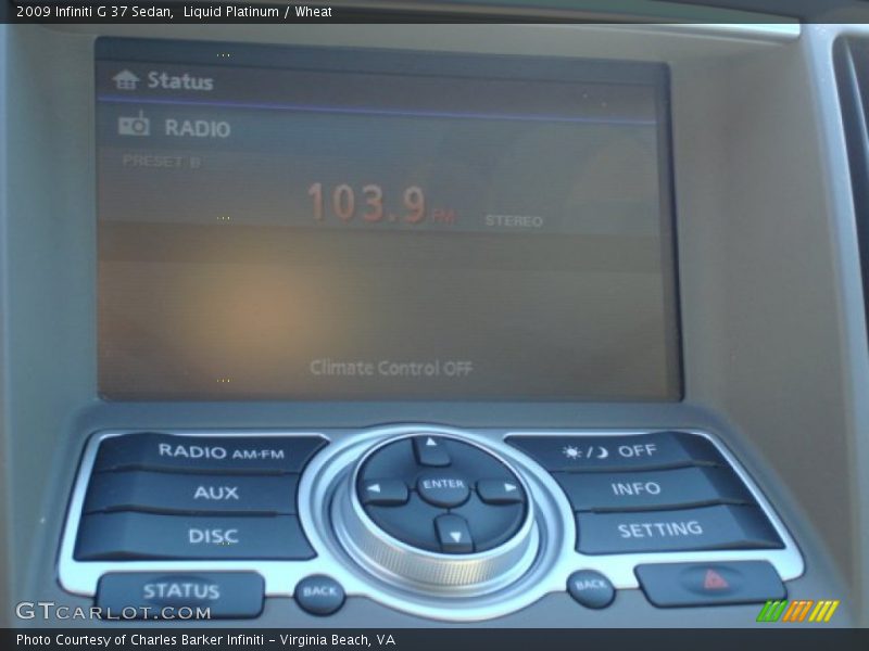 Liquid Platinum / Wheat 2009 Infiniti G 37 Sedan