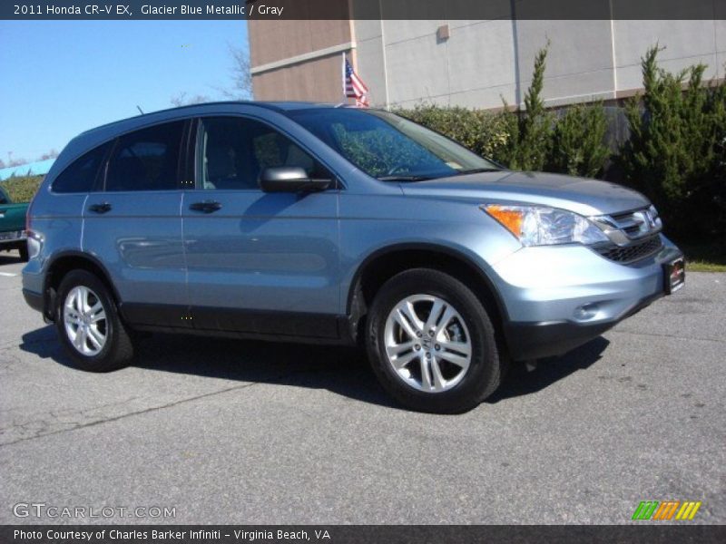 Glacier Blue Metallic / Gray 2011 Honda CR-V EX