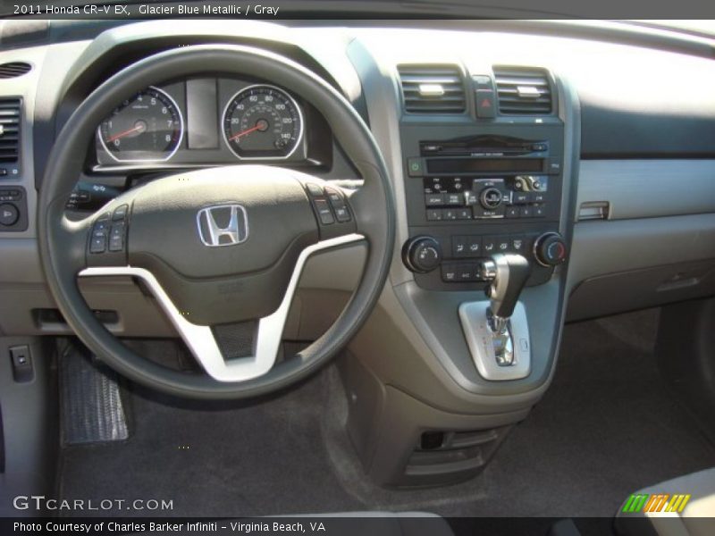 Glacier Blue Metallic / Gray 2011 Honda CR-V EX