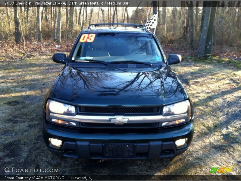 Dark Green Metallic / Medium Oak 2003 Chevrolet TrailBlazer LT 4x4