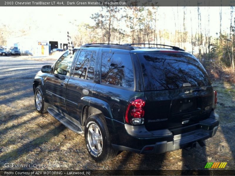 Dark Green Metallic / Medium Oak 2003 Chevrolet TrailBlazer LT 4x4