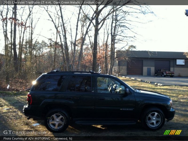 Dark Green Metallic / Medium Oak 2003 Chevrolet TrailBlazer LT 4x4