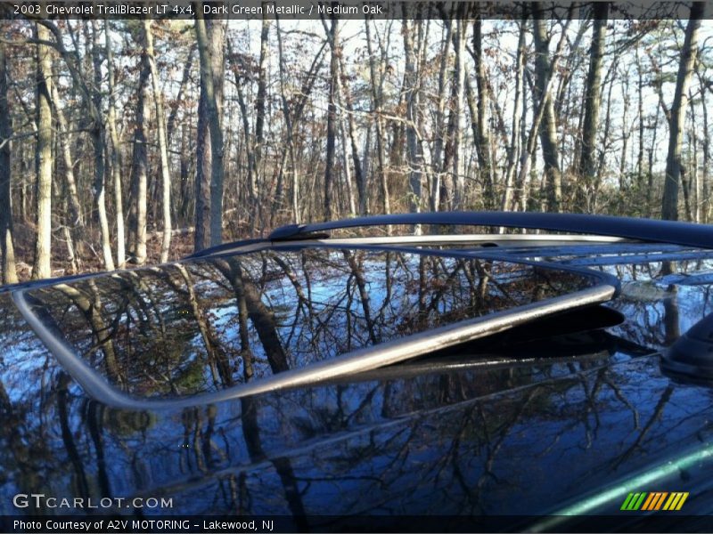 Dark Green Metallic / Medium Oak 2003 Chevrolet TrailBlazer LT 4x4