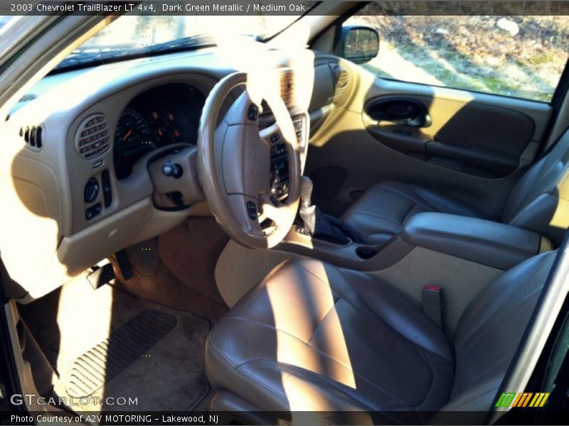 Dark Green Metallic / Medium Oak 2003 Chevrolet TrailBlazer LT 4x4