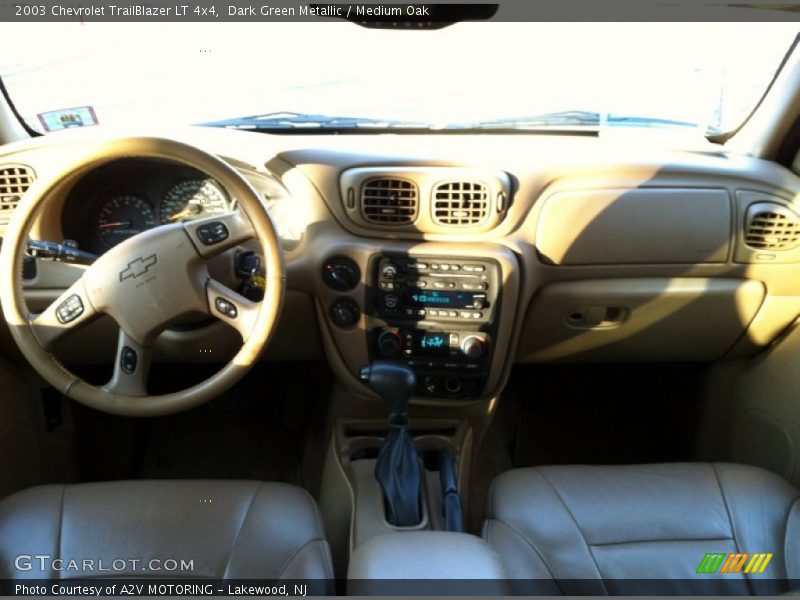 Dark Green Metallic / Medium Oak 2003 Chevrolet TrailBlazer LT 4x4