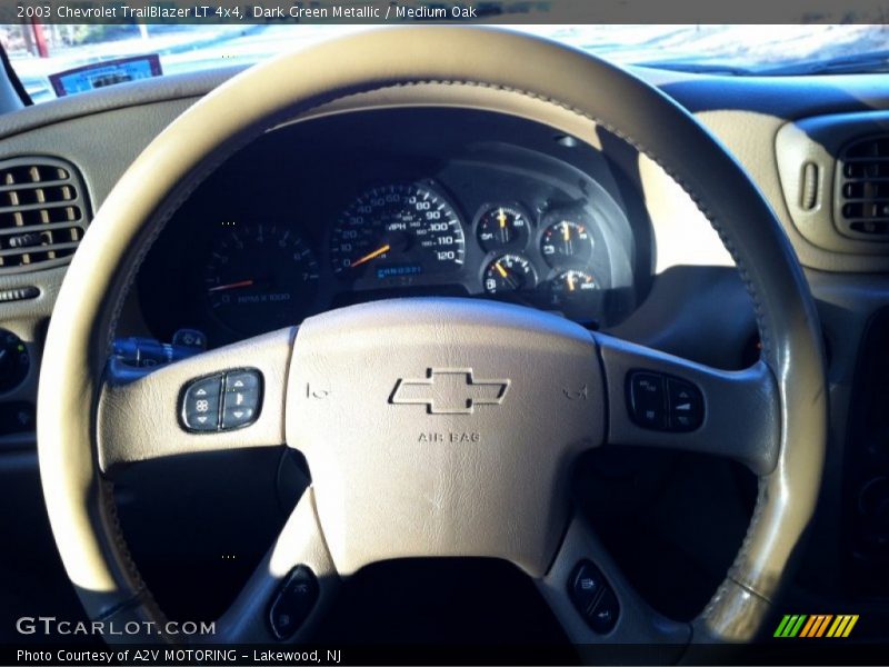 Dark Green Metallic / Medium Oak 2003 Chevrolet TrailBlazer LT 4x4