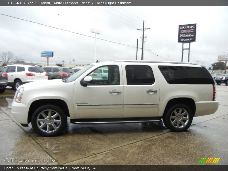 White Diamond Tricoat / Cocoa/Light Cashmere 2010 GMC Yukon XL Denali