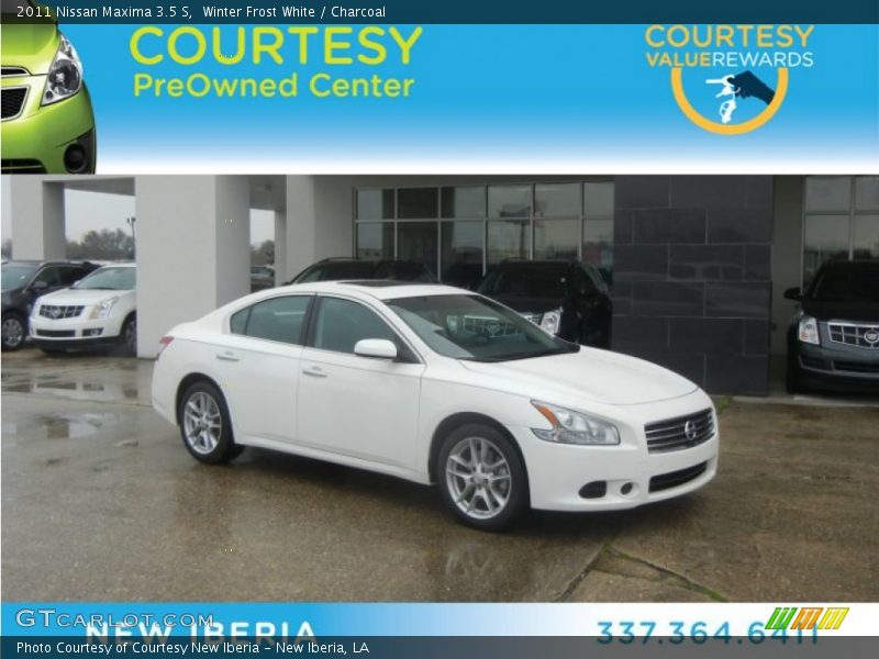 Winter Frost White / Charcoal 2011 Nissan Maxima 3.5 S