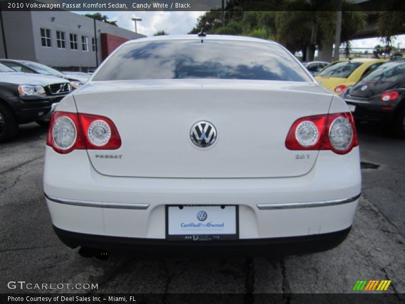 Candy White / Black 2010 Volkswagen Passat Komfort Sedan