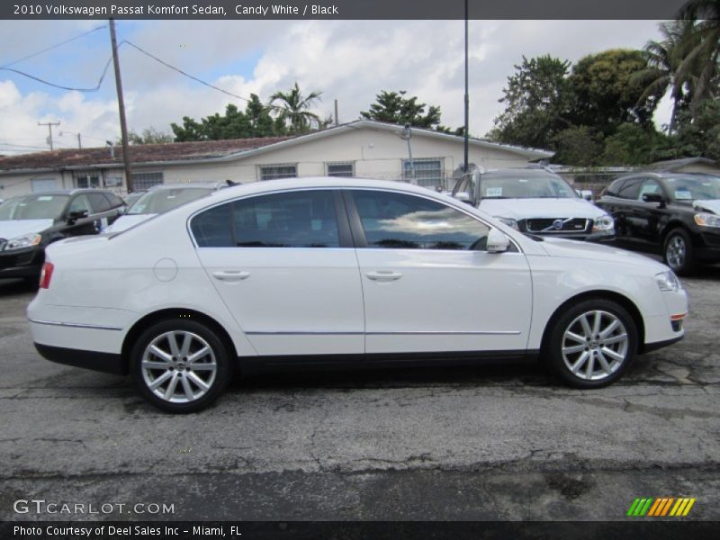 Candy White / Black 2010 Volkswagen Passat Komfort Sedan