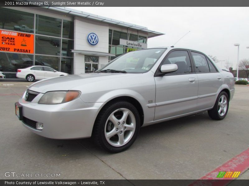 Sunlight Silver Metallic / Gray 2001 Mazda Protege ES