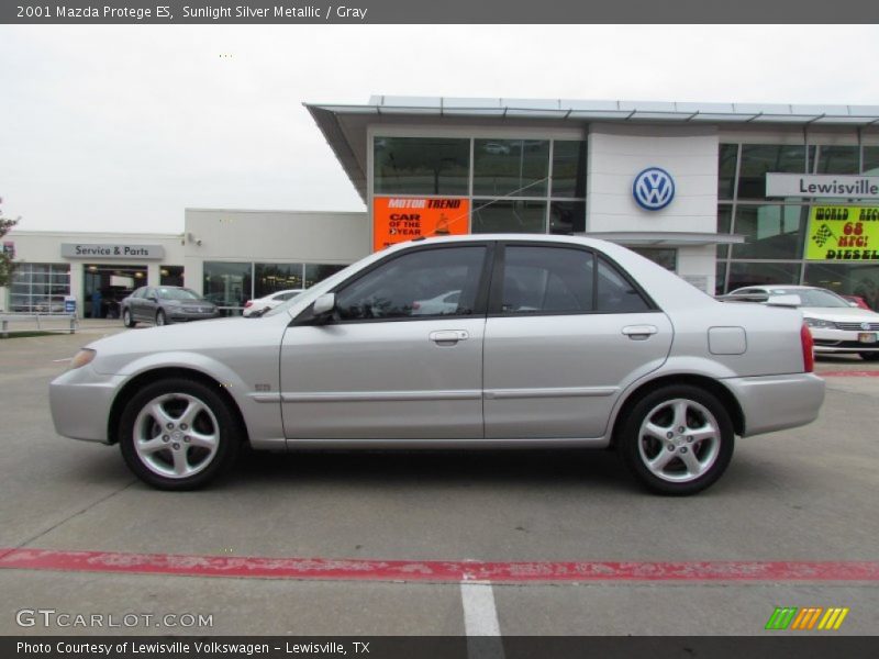Sunlight Silver Metallic / Gray 2001 Mazda Protege ES