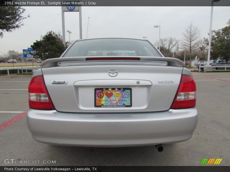 Sunlight Silver Metallic / Gray 2001 Mazda Protege ES