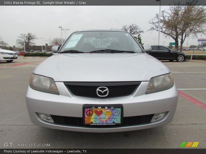 Sunlight Silver Metallic / Gray 2001 Mazda Protege ES