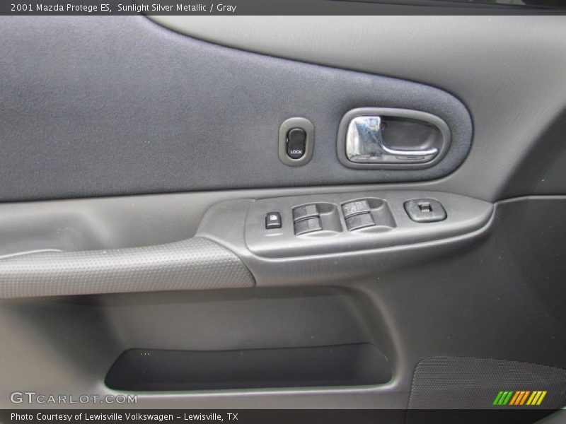 Sunlight Silver Metallic / Gray 2001 Mazda Protege ES