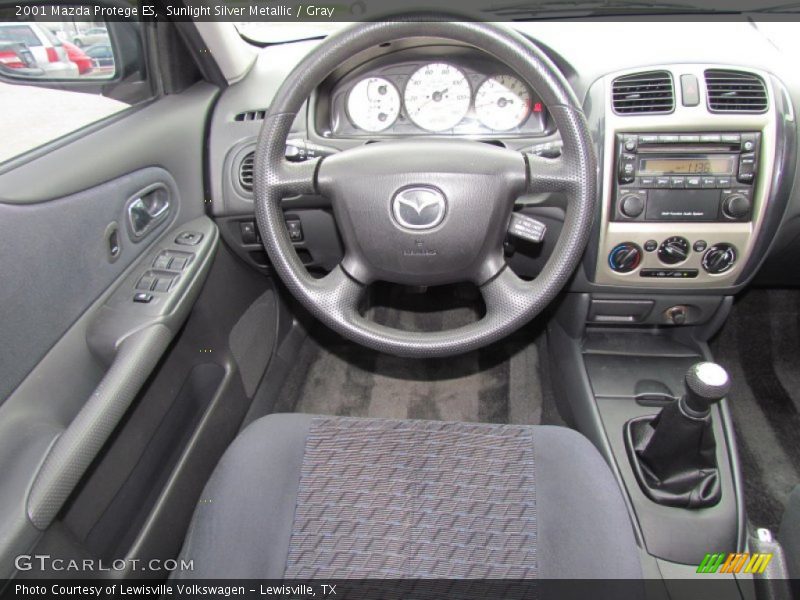 Sunlight Silver Metallic / Gray 2001 Mazda Protege ES