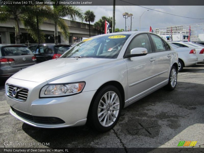 Silver Metallic / Umbra/Calcite Leather 2011 Volvo S40 T5