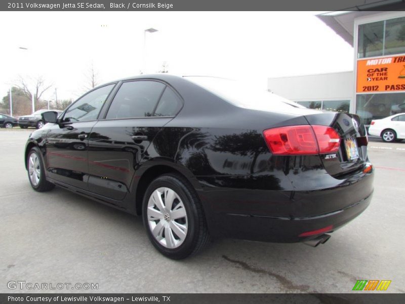 Black / Cornsilk Beige 2011 Volkswagen Jetta SE Sedan