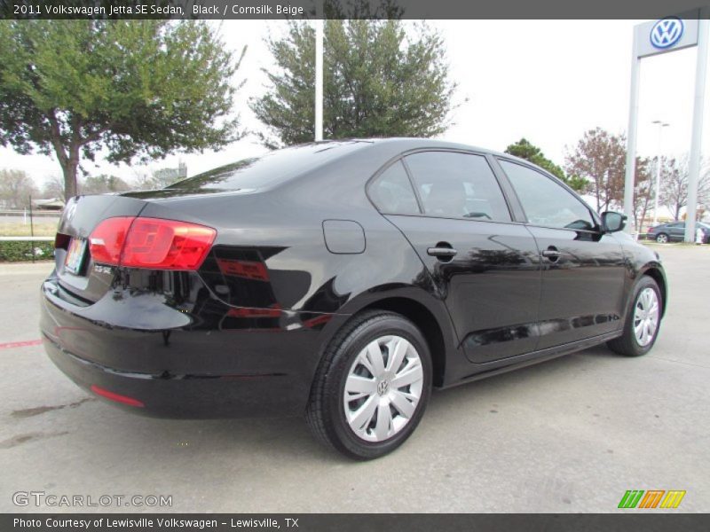 Black / Cornsilk Beige 2011 Volkswagen Jetta SE Sedan