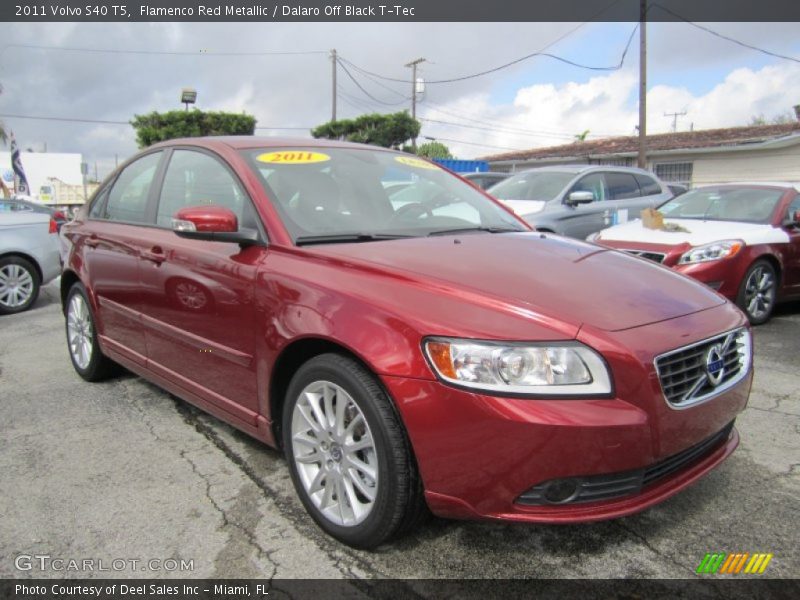 Flamenco Red Metallic / Dalaro Off Black T-Tec 2011 Volvo S40 T5