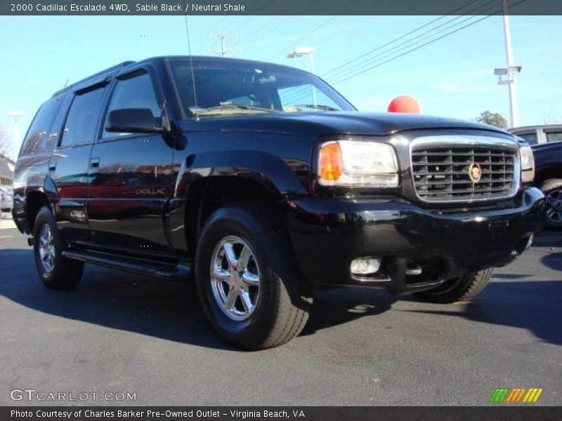 Sable Black / Neutral Shale 2000 Cadillac Escalade 4WD