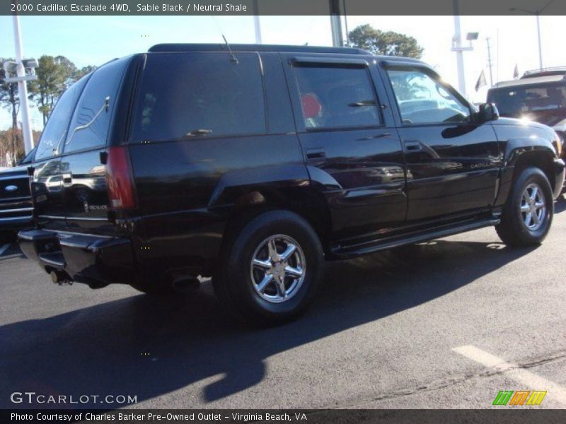 Sable Black / Neutral Shale 2000 Cadillac Escalade 4WD