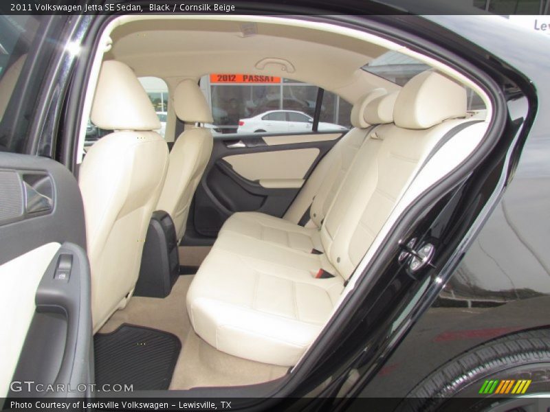 Black / Cornsilk Beige 2011 Volkswagen Jetta SE Sedan
