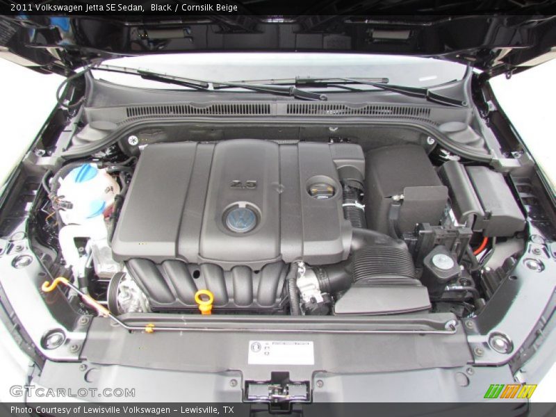 Black / Cornsilk Beige 2011 Volkswagen Jetta SE Sedan