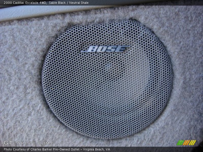 Sable Black / Neutral Shale 2000 Cadillac Escalade 4WD
