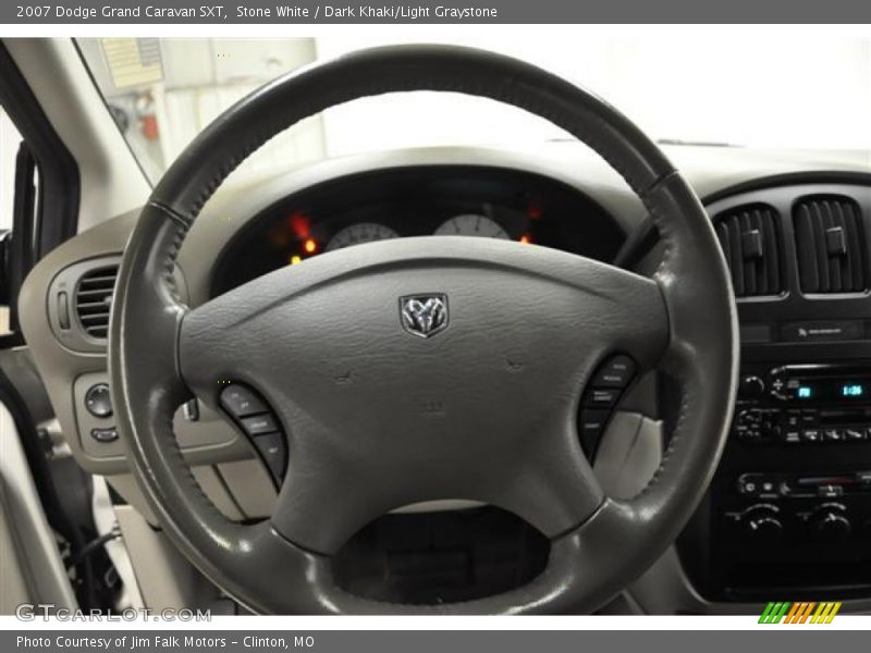 Stone White / Dark Khaki/Light Graystone 2007 Dodge Grand Caravan SXT