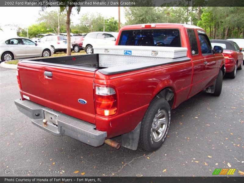 Toreador Red Metallic / Dark Graphite 2002 Ford Ranger XLT SuperCab