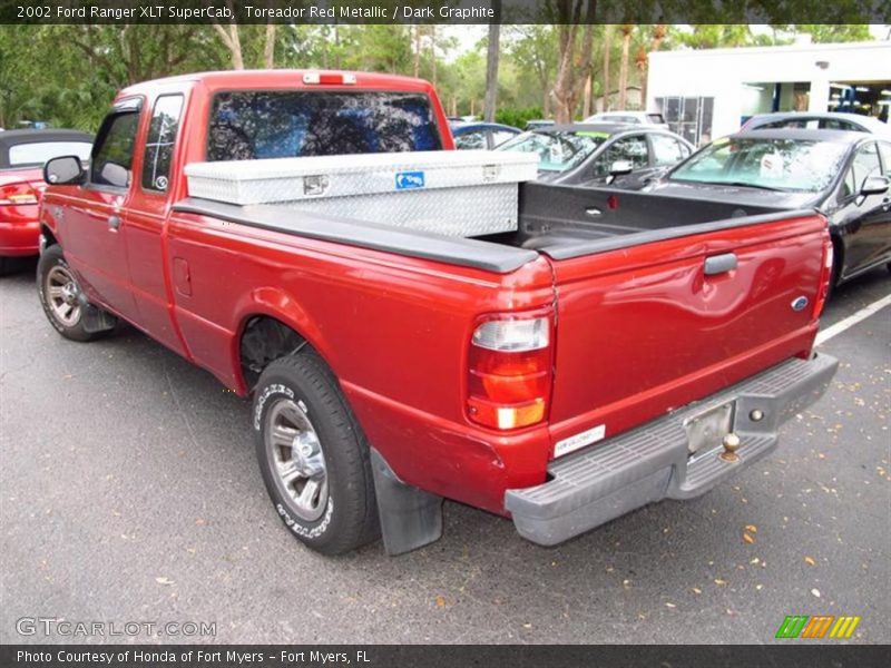 Toreador Red Metallic / Dark Graphite 2002 Ford Ranger XLT SuperCab