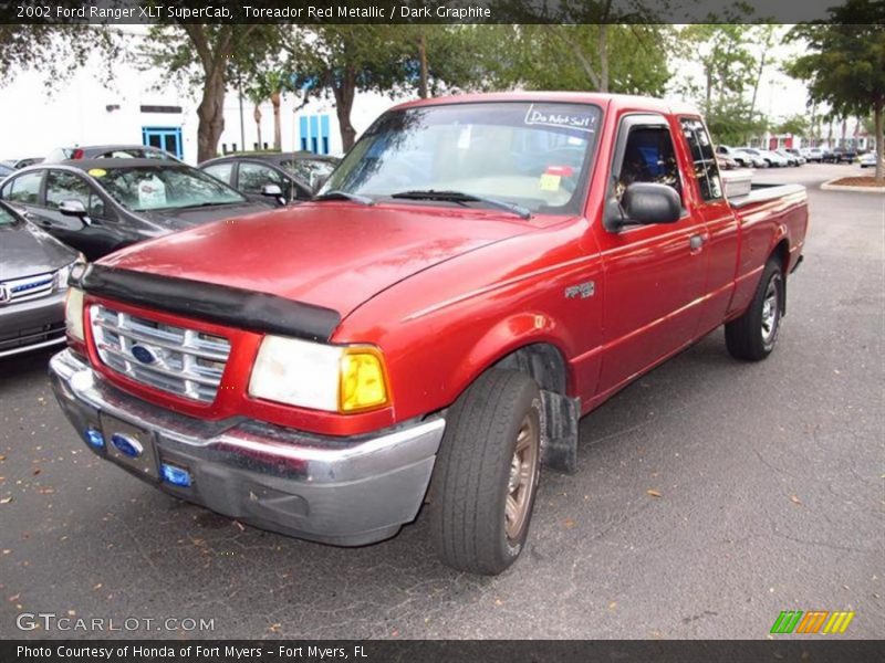 Toreador Red Metallic / Dark Graphite 2002 Ford Ranger XLT SuperCab