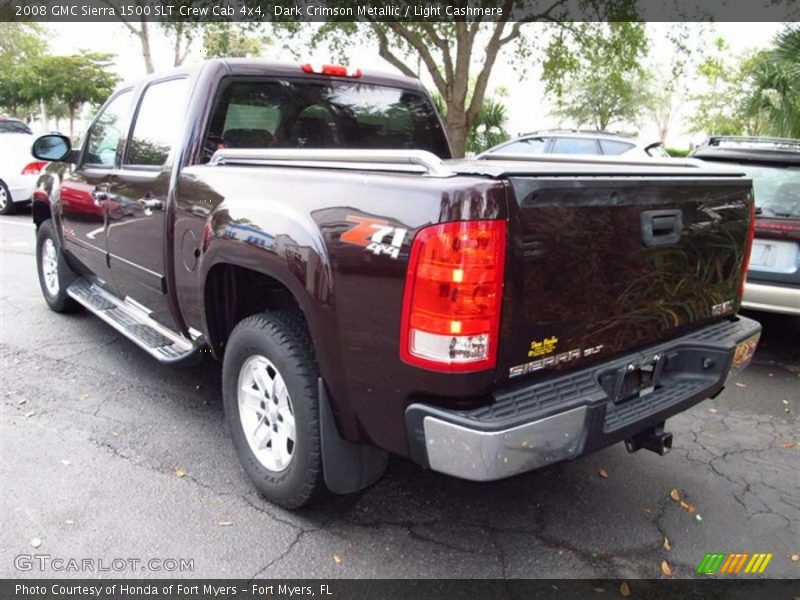 Dark Crimson Metallic / Light Cashmere 2008 GMC Sierra 1500 SLT Crew Cab 4x4