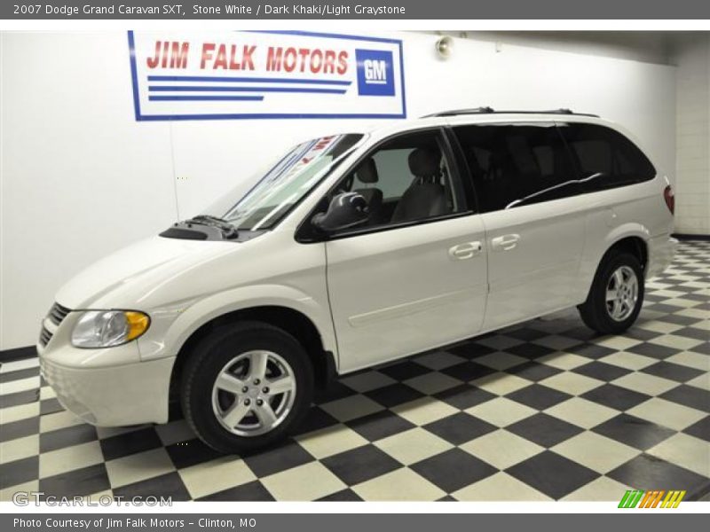 Stone White / Dark Khaki/Light Graystone 2007 Dodge Grand Caravan SXT