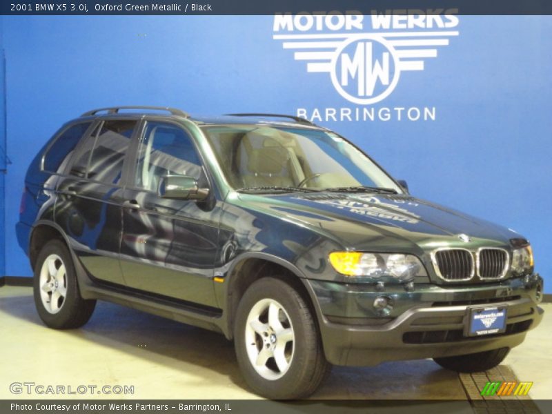 Oxford Green Metallic / Black 2001 BMW X5 3.0i