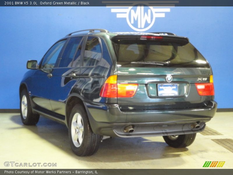 Oxford Green Metallic / Black 2001 BMW X5 3.0i