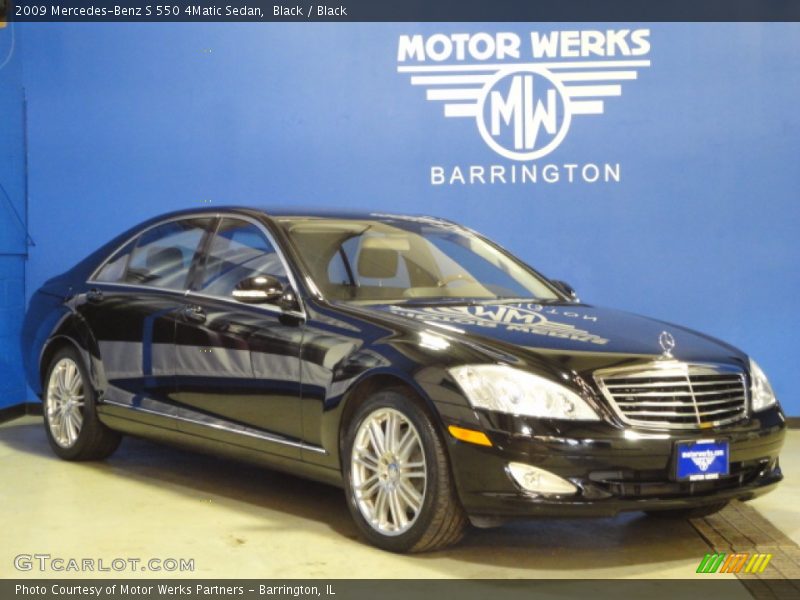 Black / Black 2009 Mercedes-Benz S 550 4Matic Sedan