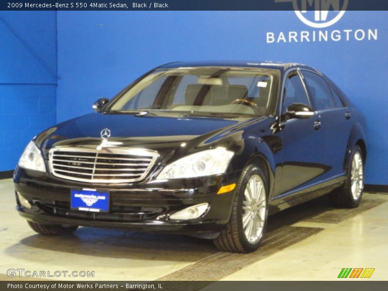 Black / Black 2009 Mercedes-Benz S 550 4Matic Sedan
