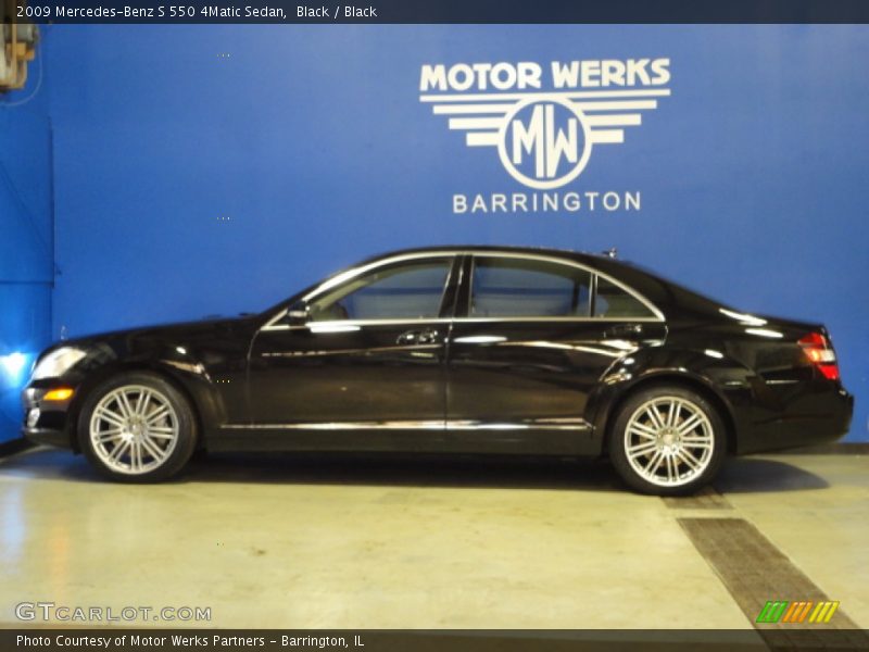 Black / Black 2009 Mercedes-Benz S 550 4Matic Sedan