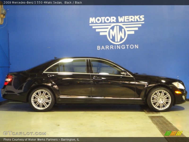 Black / Black 2009 Mercedes-Benz S 550 4Matic Sedan