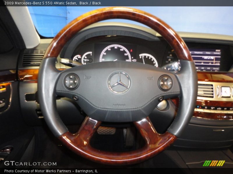 Black / Black 2009 Mercedes-Benz S 550 4Matic Sedan
