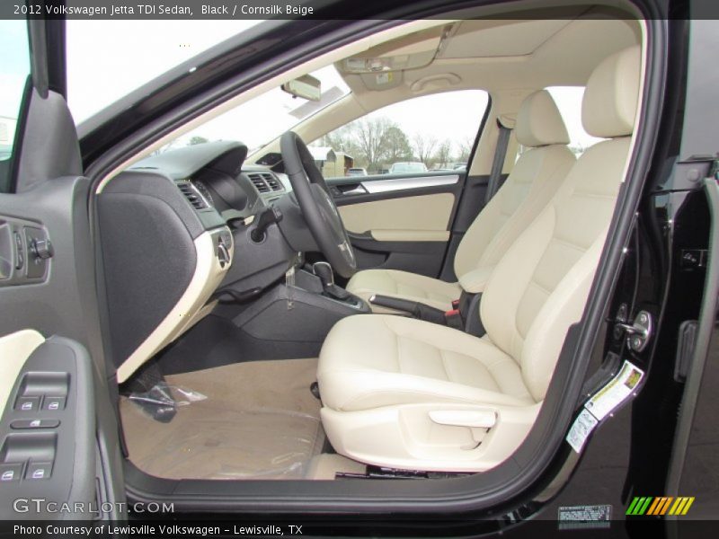Black / Cornsilk Beige 2012 Volkswagen Jetta TDI Sedan