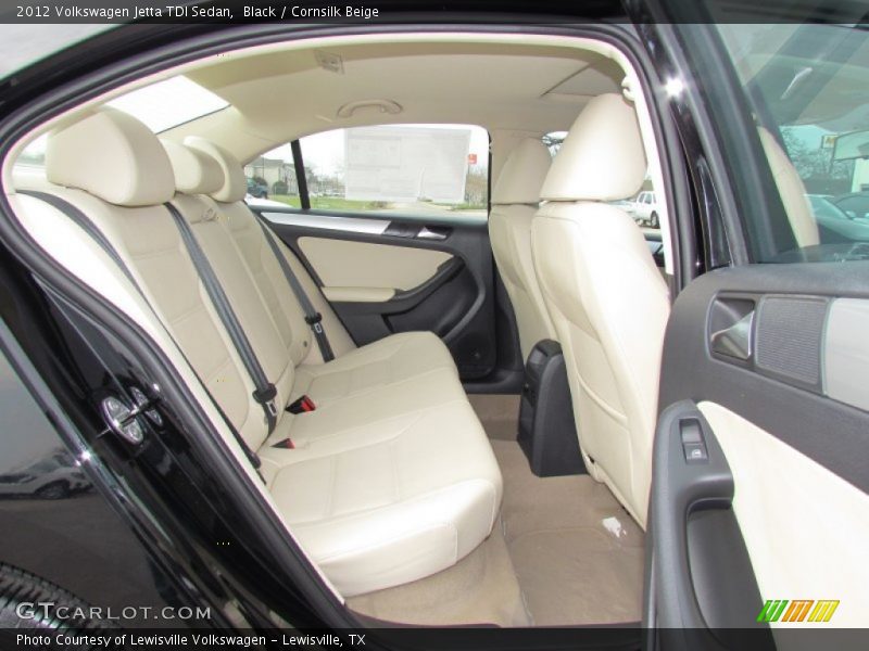 Black / Cornsilk Beige 2012 Volkswagen Jetta TDI Sedan