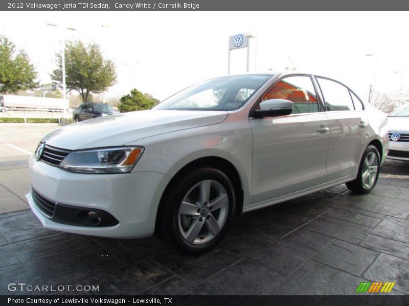 Candy White / Cornsilk Beige 2012 Volkswagen Jetta TDI Sedan