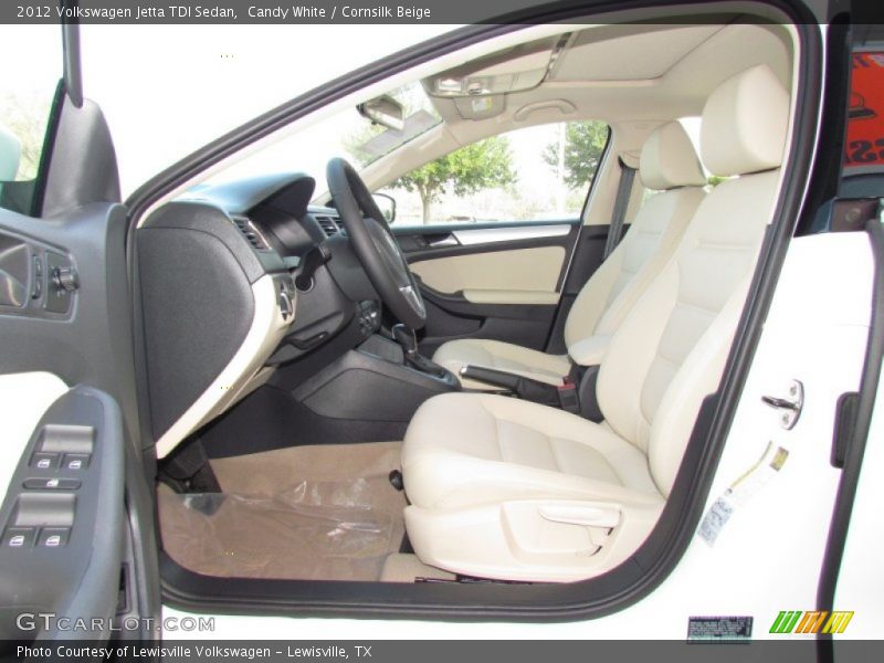 Candy White / Cornsilk Beige 2012 Volkswagen Jetta TDI Sedan